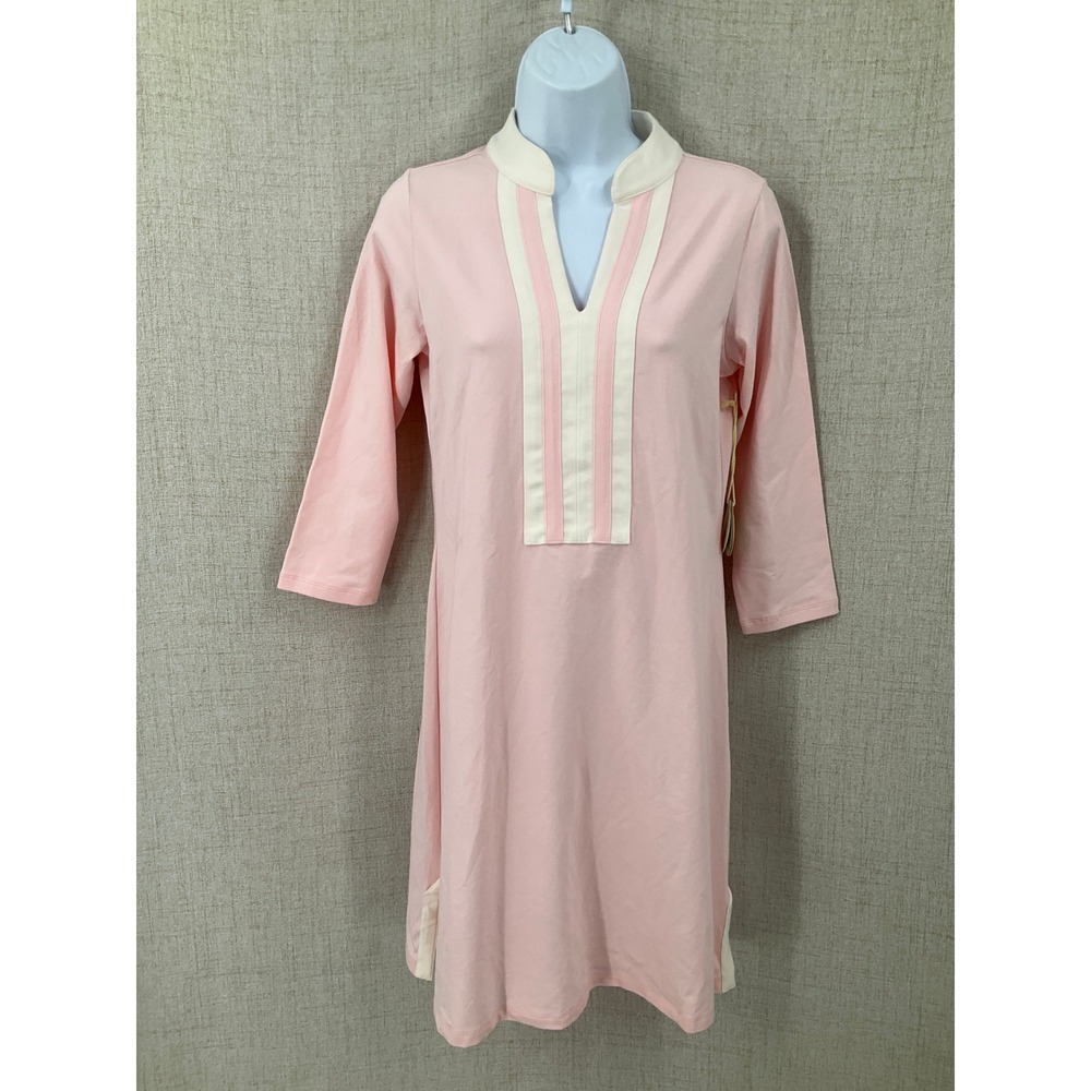 Spartina 449 Tunic Dress Womens S Blush Pink Monica Coastal Preppy Classic